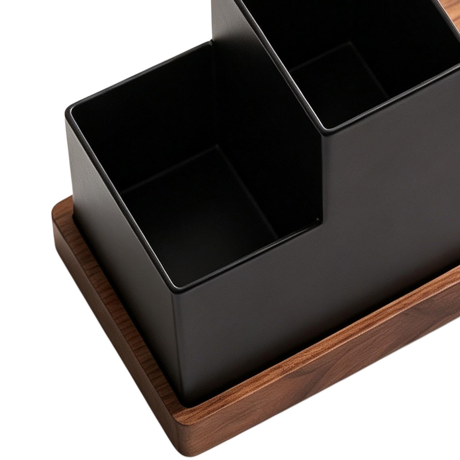 Porta tazze e coperchi Distributore Contenitore da Tavolo con Base in Legno