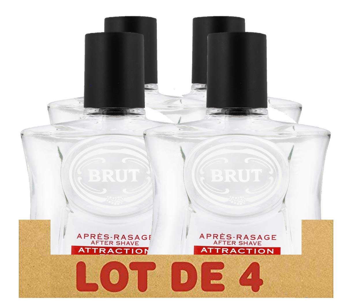 After Shave - Attraction Totale 100ml, 4 Pack