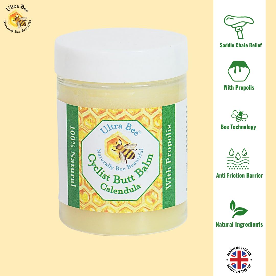 Crema per sedere da ciclista 100% naturale con propoli miele e calendula da 100ml
