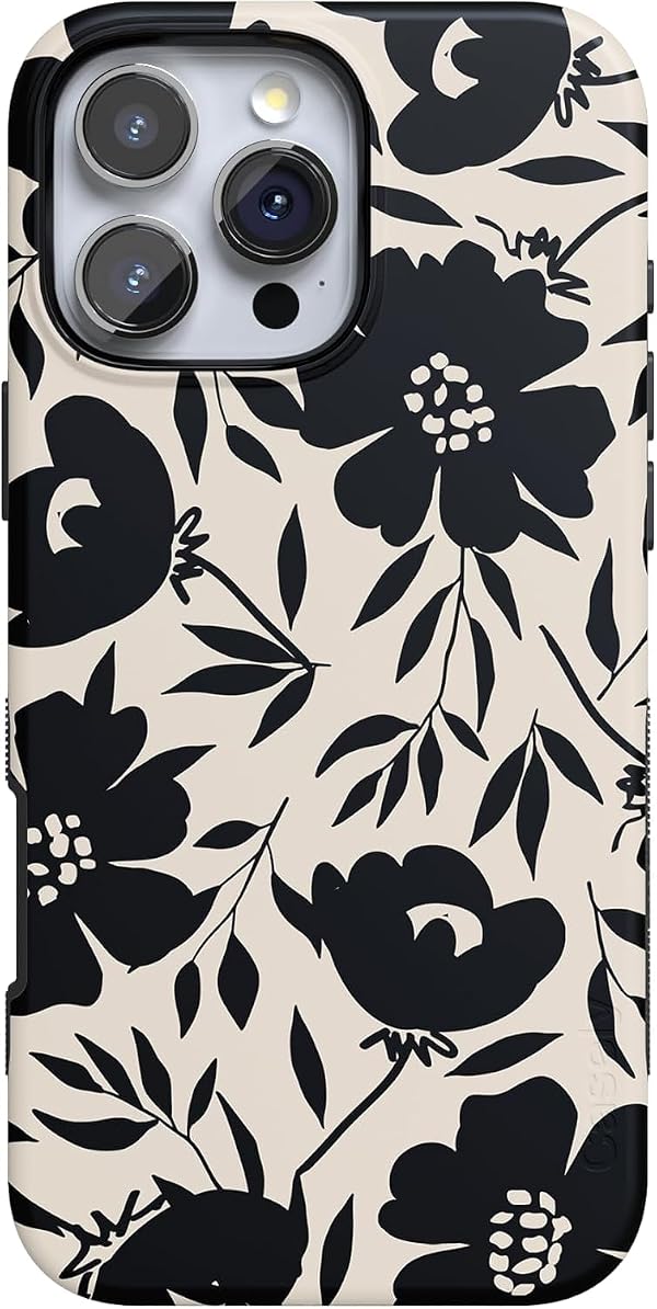 Casely iPhone 16 Pro Case | Dark Fantasy | Contrast Floral | Bold Protective Design | Compatible with MagSafe by Casely - Used condition - US$29.68