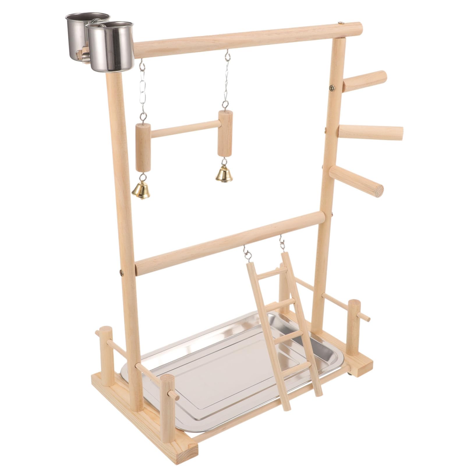 YARNOW 1juego Perchas para Aves Escalera Columpio y Comederos De Interactivo para Periquitos y
