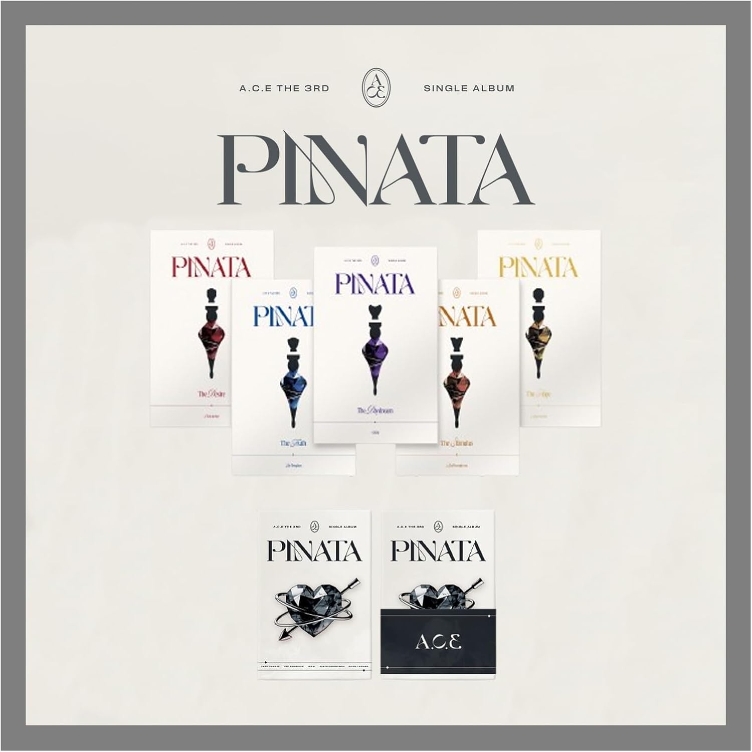 A.C.E PINAT'A 3rd Single Album with Tracking Sealed ACE (Full Set(5ea Standard+POCA))