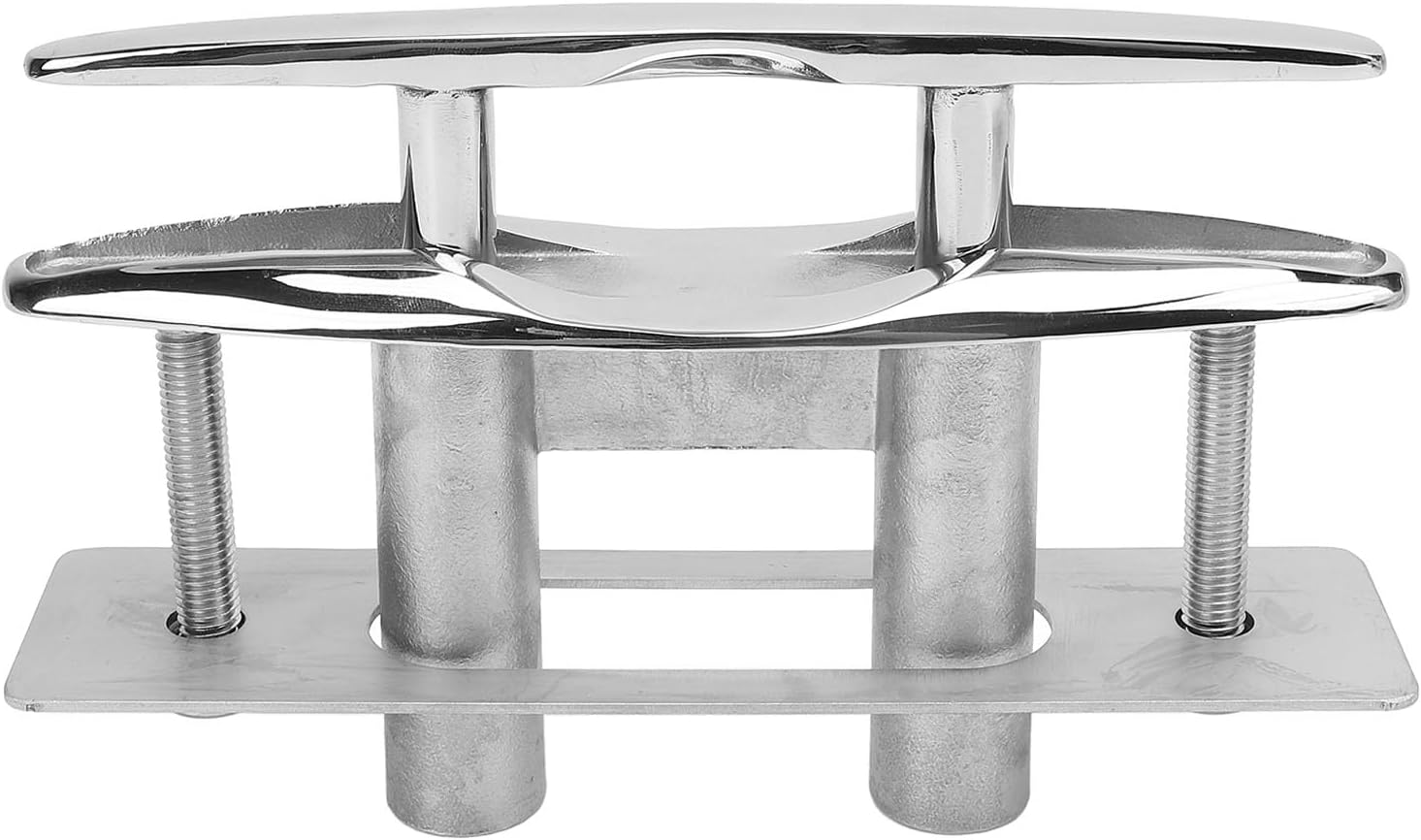 Fabater Boat Cleat, 8in Boat Pull Up Cleats, Stainless Steel Retractable Flush Mount Boat Dock Cleats with Backing Plate and Lock Nuts for Boat Yacht Deck, Kayak Cleat for Boat Docks