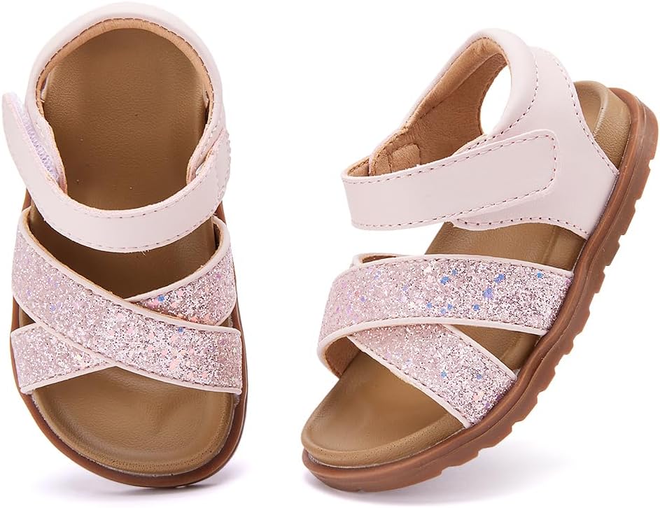 BMCiTYBM Toddler Boys Girls Sandals Open Toe Arch Support Slides Adjustable Straps Cork Footbed Slippers for Indoor Outdoor - Image 4