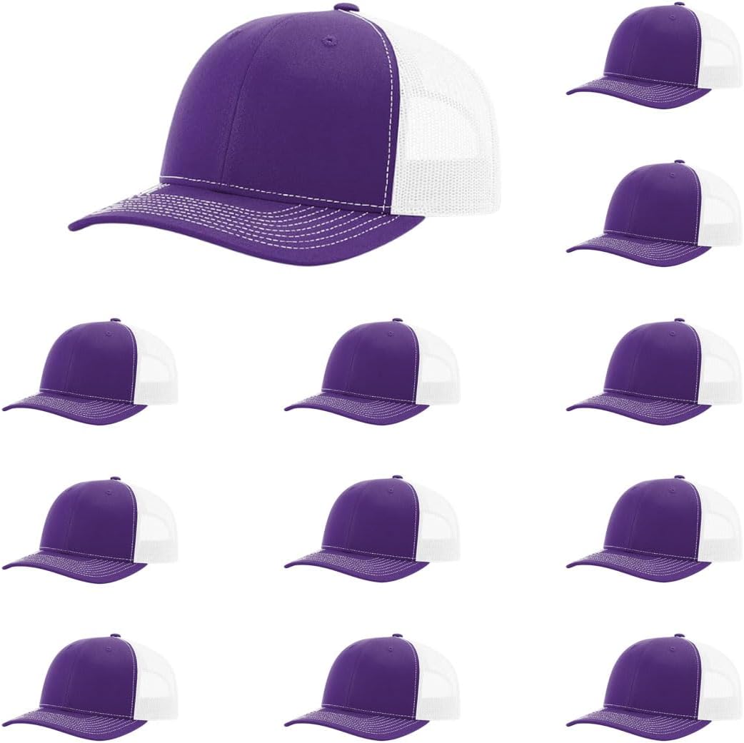Richardson 112 Classic Six-Panel Adjustable Snapback Trucker Cap | Bulk Packs Available