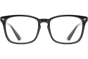 TIJN Blue Light Blocking Glasses for Women Men Clear Frame Square Nerd...