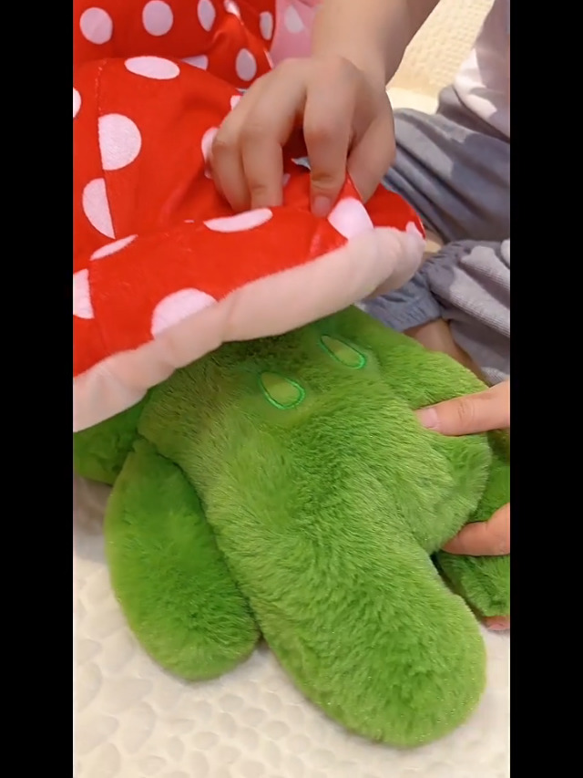 Frog Plush 10 Cute Frog Mushroom Hat Stuffed Animals Kawaii Plush Toys Throw Pillow Home Room Decor Aesthetic Gift