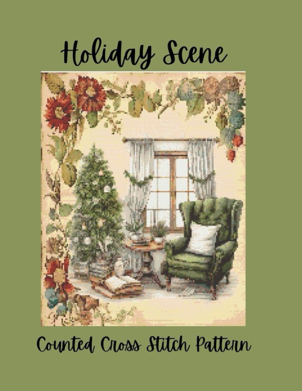 Holiday Scene: Counted Cross Stitch Pattern