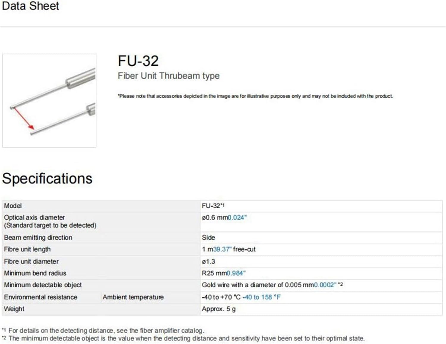 FU-32 Fiber Optic Sensor