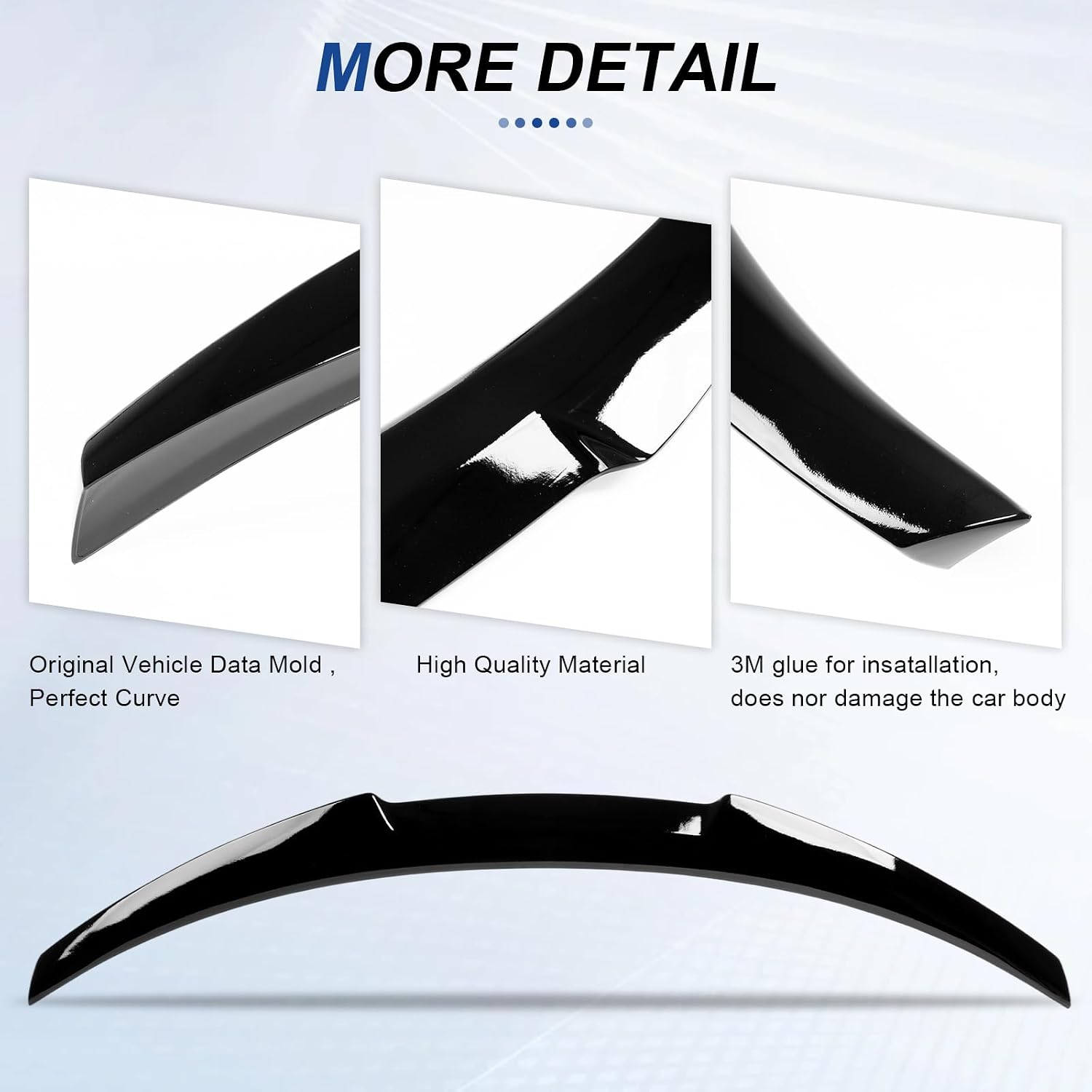 Rear Spoiler Wings for Infiniti Q50 2014 2015 2016 2017 2018 2019 2020 2021 Trunk Spoiler Wing Trunk Tail Rear Trunk Lid,Glossy Black M4 Style