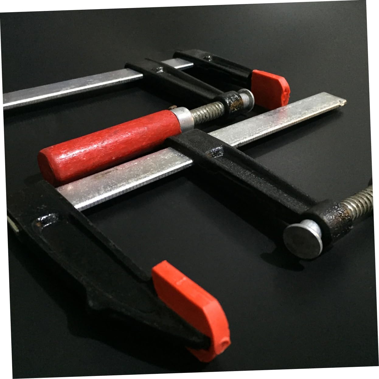 2pcs Heavy Duty F-shape Clamp Woodworking Tool Strap Clamps for Miter Clamping