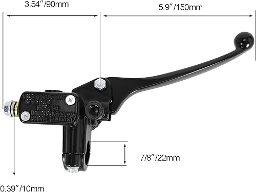 Miniatura 2 de JIAYAN Palanca de cilindro maestro de freno delantero derecho con orificio de montaje de espejo de 0.315 in para GY6 50cc 125cc 150cc 250cc Scooter