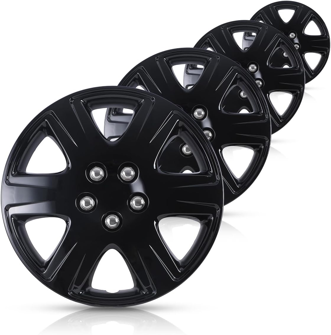 ROXX Hubcaps Wheel Covers for Toyota Corolla 15 Inch, Hubcaps Set of 4 Wheel Rim Cover Replacement for 2005 2006 2007 2008 Toyota Corolla Snap On 15'' Hubcaps (5108Z-BL)