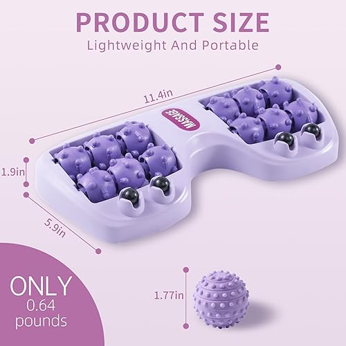 Miniatura 2 de Masajeador de pies para alivio de la fascitis plantar, rodillo de pies con bola de masaje, herramienta de alivio del dolor de tejido profundo para