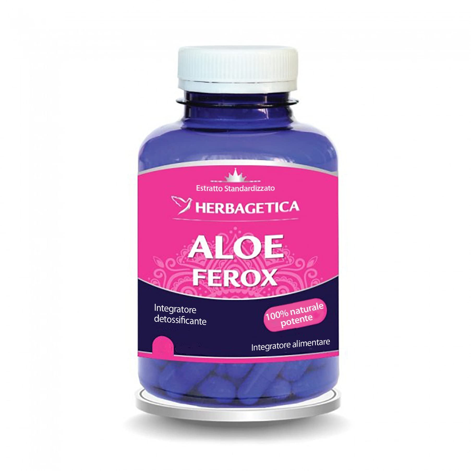 ALOE FEROX 100% 60 CPS PRIMO CLASSIFICATO MIGLIOR DETOX 2026, 100% NATURALE DETOX CELLULARE, INTESTINALE, REGOLA TRANSITO INTESTINO