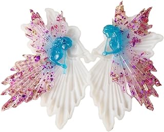Tone Fun 2Pcs Angels Shaped Mold Epoxy Resin Casting Kit for Wall Hanging Window Door Decor, DIY Home Office Decorations, Backpack Ornament, Party Supplies (6.61"x2.91"x0.39" Inch)