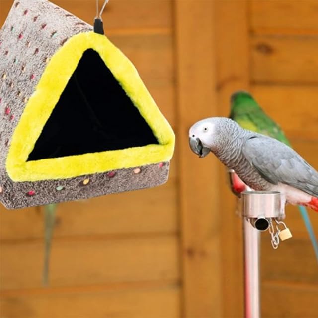 Foto 3 de 6 de Loro nido peluche triangular invierno choza de pájaros otoño de otoño nido de pájaros colgantes nido…