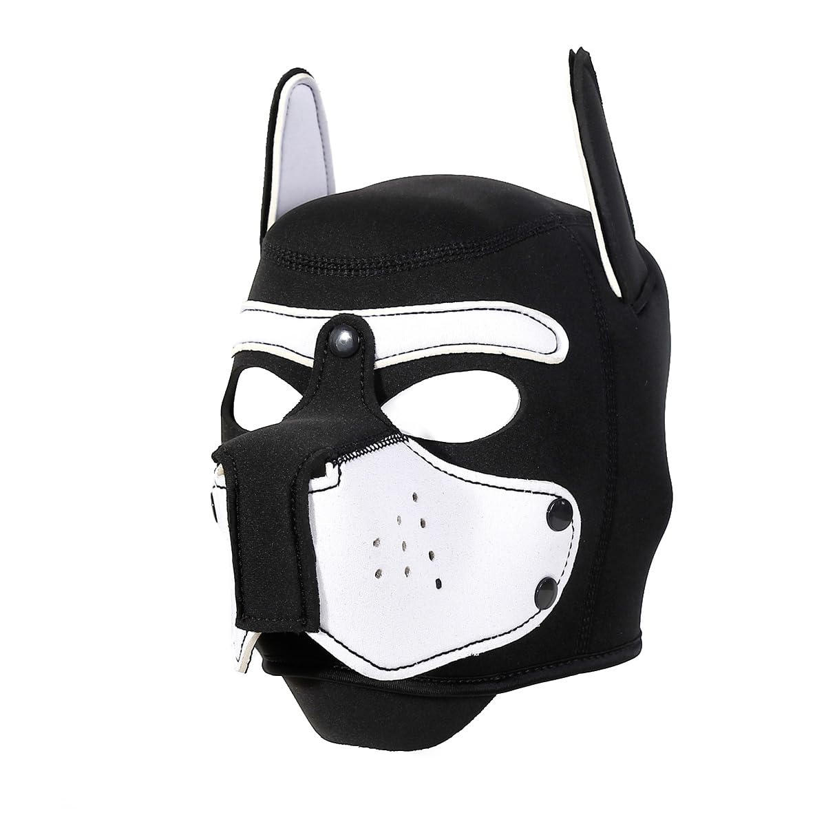 La maschera morbida per cani con orecchie, maschera per cuccioli, per cosplay, feste in maschera, combinazione, maschera integrale regolabile con orecchie, costume da festa