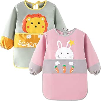Batas De Arte Para Niños, 3 Delantales Impermeables Para Pintar Artistas Para Ninos Oso De Fresa Electronica Batas De Arte Para Niños, 3 Delantales Impermeables Para Pintar Artistas Para Ninos Oso De Fresa Electronica