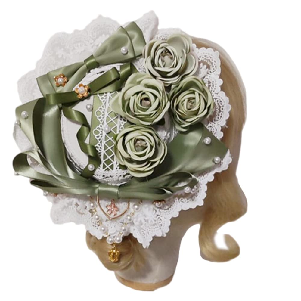 Amazon.co.jp: ロリータ風 ミニハット ローズ Lolita 礼帽 薔薇 ヘア 