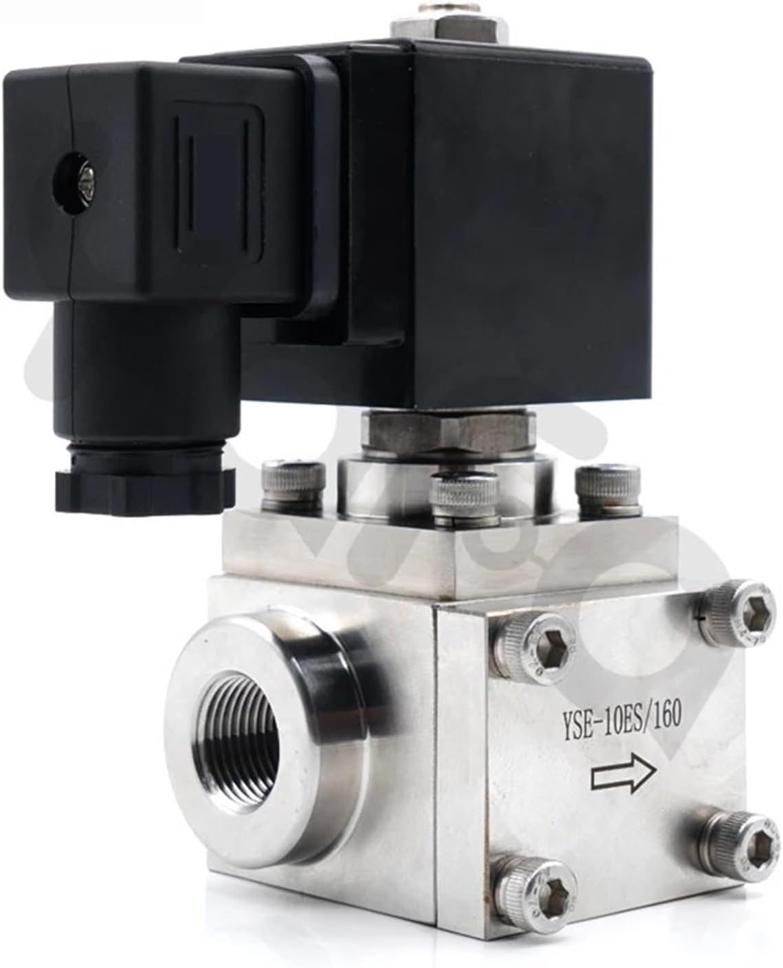 304 Stainless Steel High Pressure Car Wash Solenoid Valve 0~300 Bar NC Normally Closed Solenoid Valve 3/8"-1" NPT BSP 2 Way(1/2",NPT_AC110V_NORMALLY CLOSED)