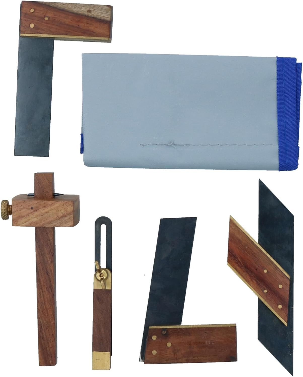 5pc Mini Craft Woodworking Model Tools Carpenter Brass Hardwood Wood TE200