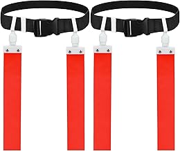 DkOvn Flag Football Belt, 2pcs Adjustable Flag Football Belt with Belt and Flags, for Youths, Adults
