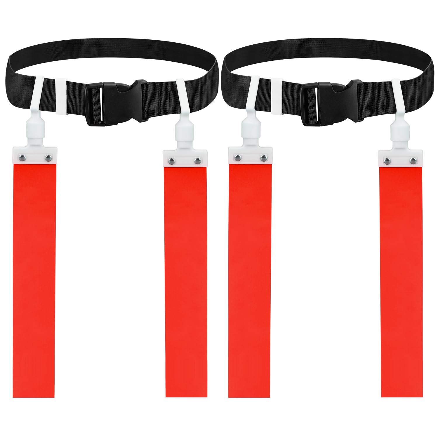DkOvn Flag Football Belt, 2pcs Adjustable Flag Football Belt with Belt and Flags, for Youths, Adults