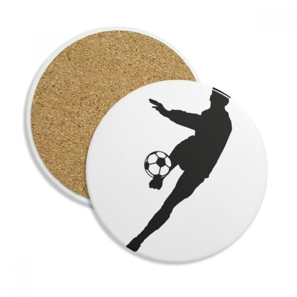 Coaster football céramique contre les taches d'eau sous les tasses