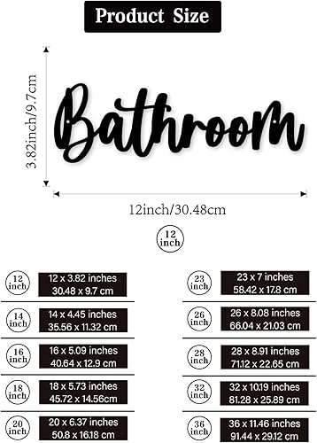 Miniatura 5 de Placa de metal para decoración de baño, decoración de pared, decoración de granja, para baño, vestidor