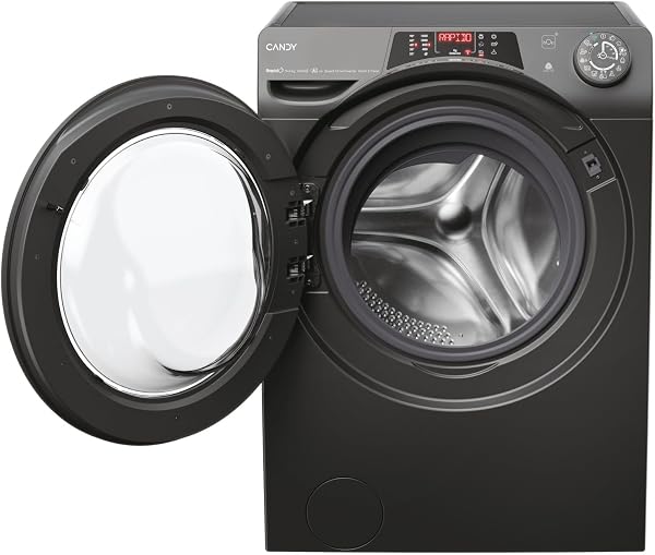 Candy RapidÓ ROW 4966DWRR7-S 9 + 6 kg 15% More Efficient than Class A, 1400 RPM, Anthracite, Inverter, Steam, Wi-Fi - 3