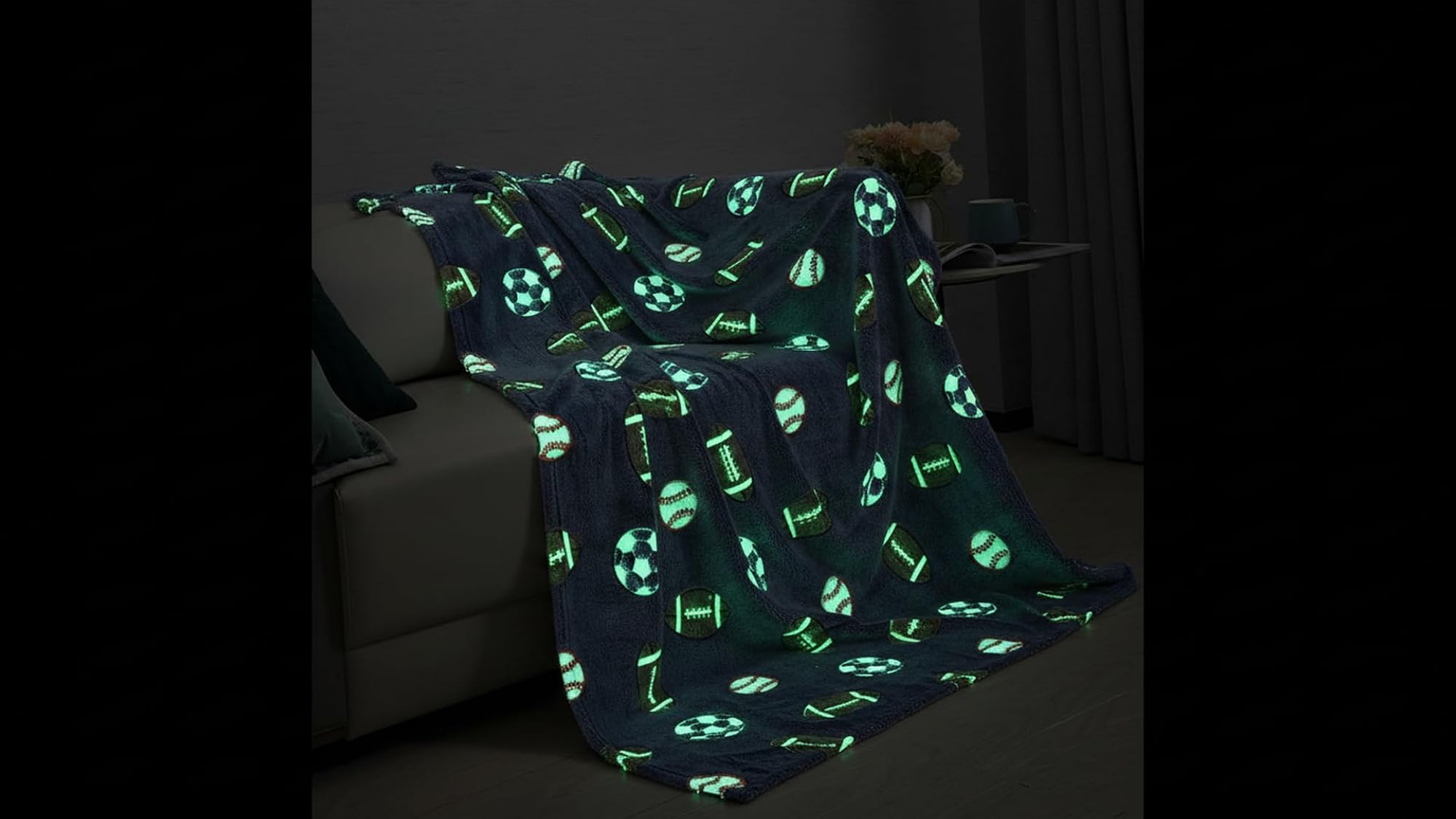 Glow in The Dark Kids Blanket, Soft Flannel