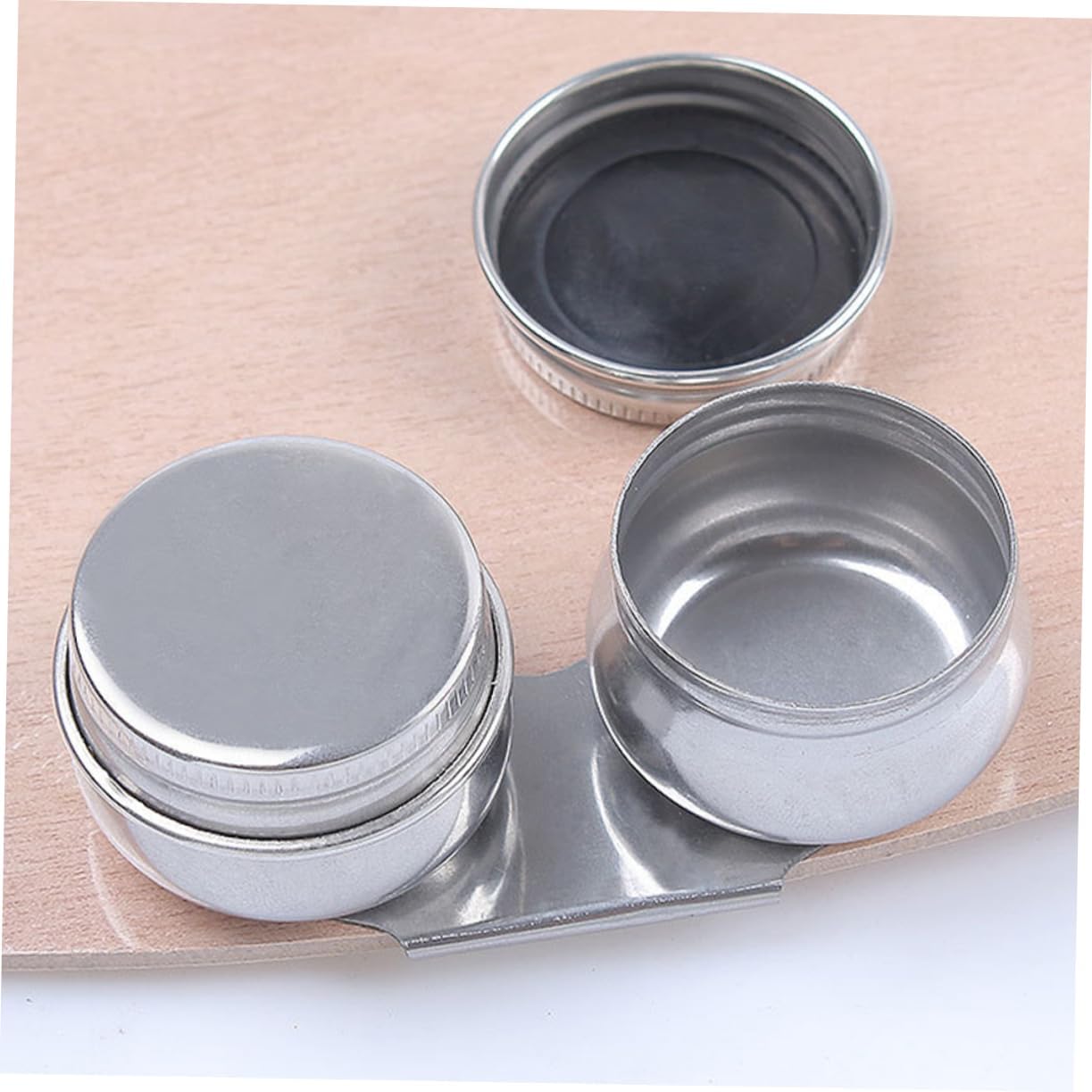 LIFKOME Palette Cup Stainless Steel Painting Oil Pot with Wide Mouth Leak Lid for Turpentine Pigment Storage for Indoor Outdoor Artists