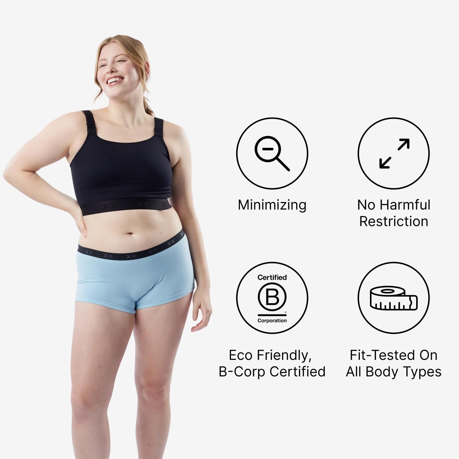 TomboyX Adjustable Compression Bra Wireless Medium Support Top Smooth Flatlock Seams Full Chest Coverage Athletic Bra - Image 3