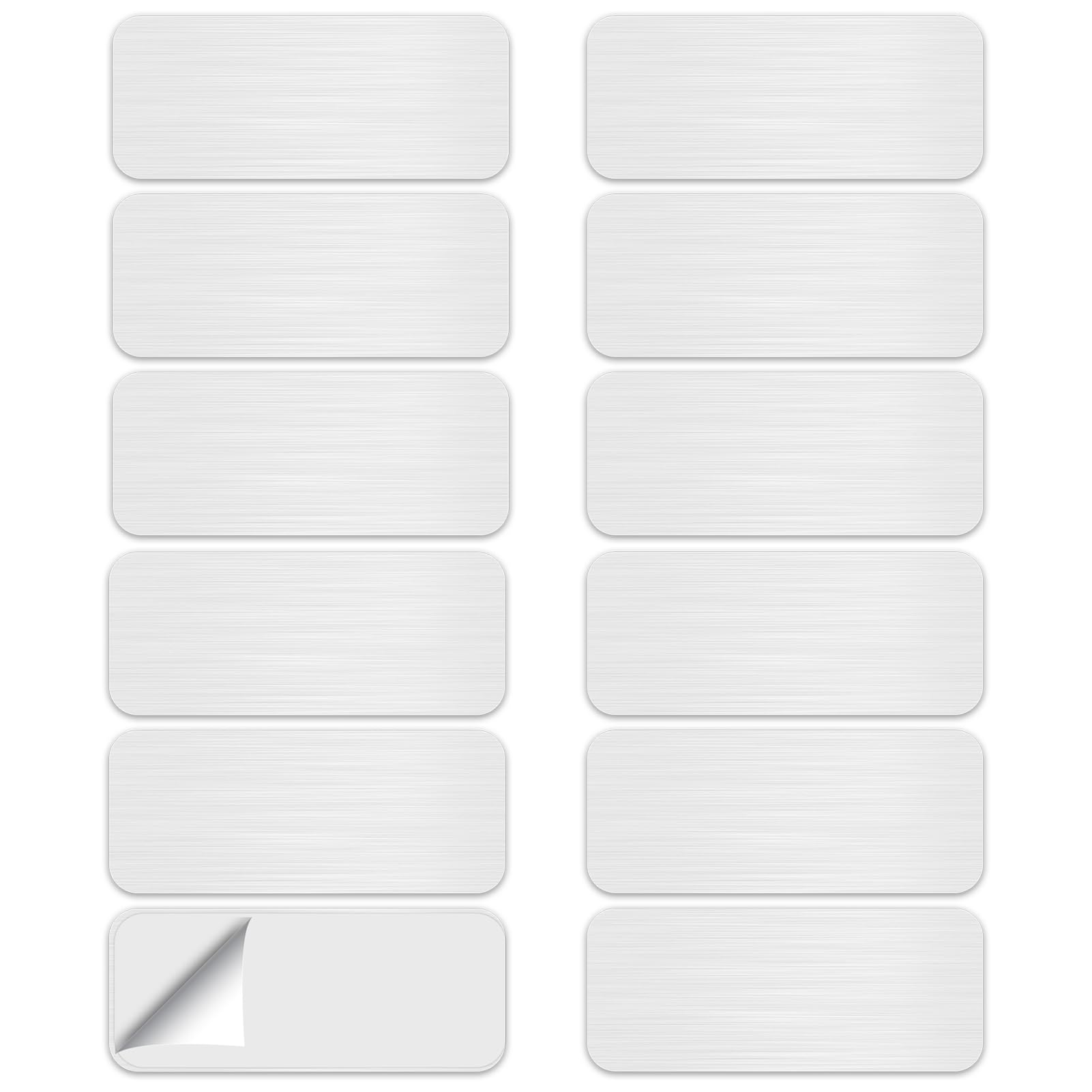 12 Pack Under Cabinet Light Metal Adhesive Strips for Magnetic LED Lights, Replacement Iron Plates Sticky Mounting Brackets for Closet Kitchen Wardrobe Counter Lighting Holders (Not Magnetic) — Amazon image 14
