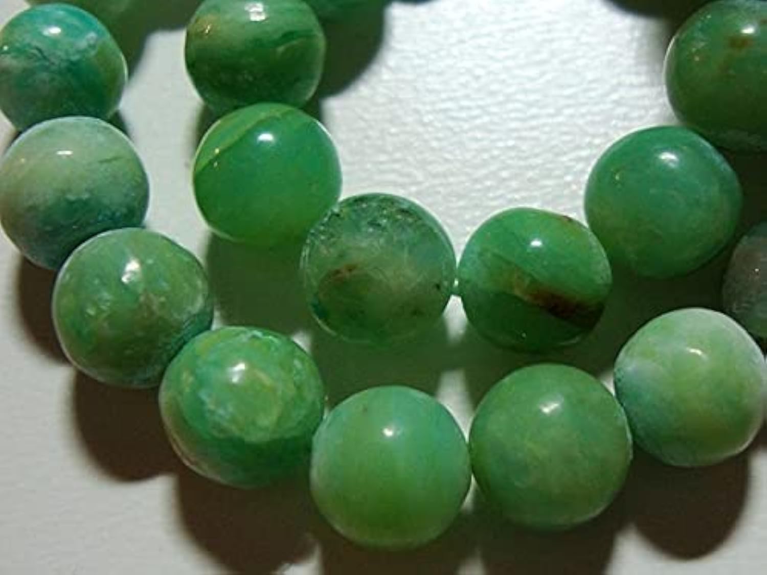Peruvian Blue Green Opal LKBEADS fil de perles rondes pour fabriquer un cadeau d'anniversaire unique