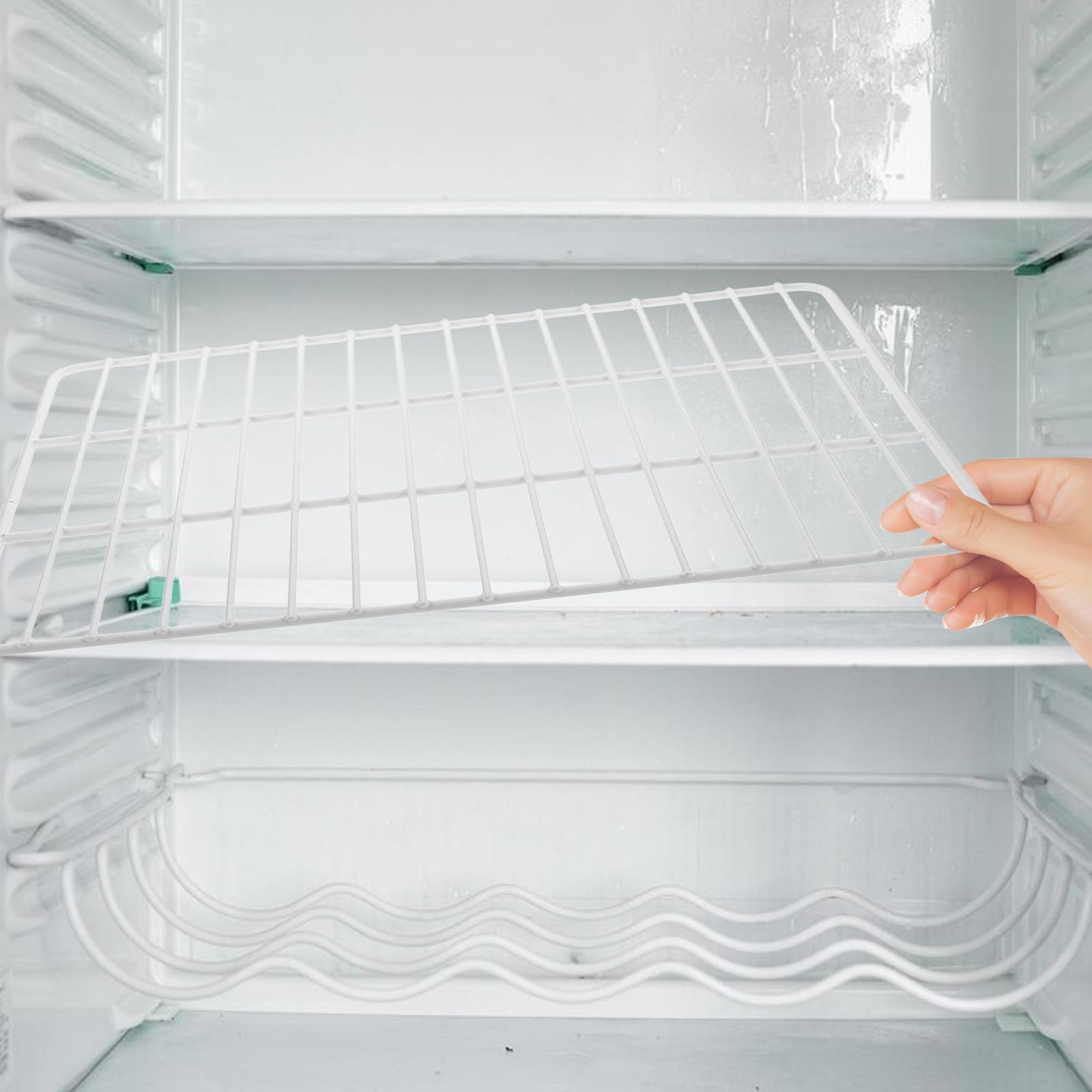 NUOBESTY Divisorio per Frigorifero Congelatore in Ferro Bianco, Versatile
