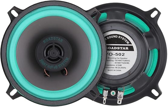 Car Speakers, 2 Pieces 5 Inch 100W Universal Car HiFi Coaxial Speaker Vehicle Door Auto Audio Music Stereo Full Range Frequency Loudspeaker