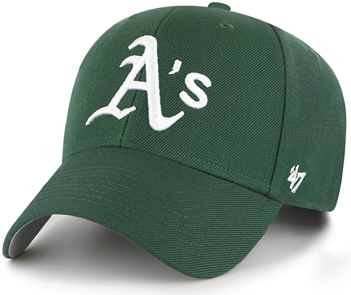 47Brand MLB Team Color Primary Logo MVP Adjustable Structure Baseball Cap Hat, Adult One Size Fits All