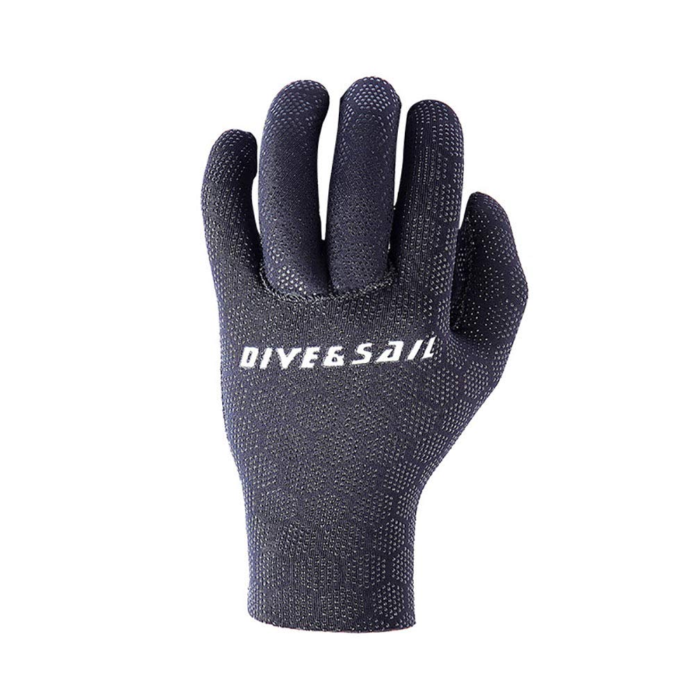 WYYHAA 3mm Neoprene Wetsuit Gloves, Double-Layer Thermal Diving Gloves with Elastic Wrist and Skid Resistance Particles for Kayakin Diving Surfing Snorkeling,M