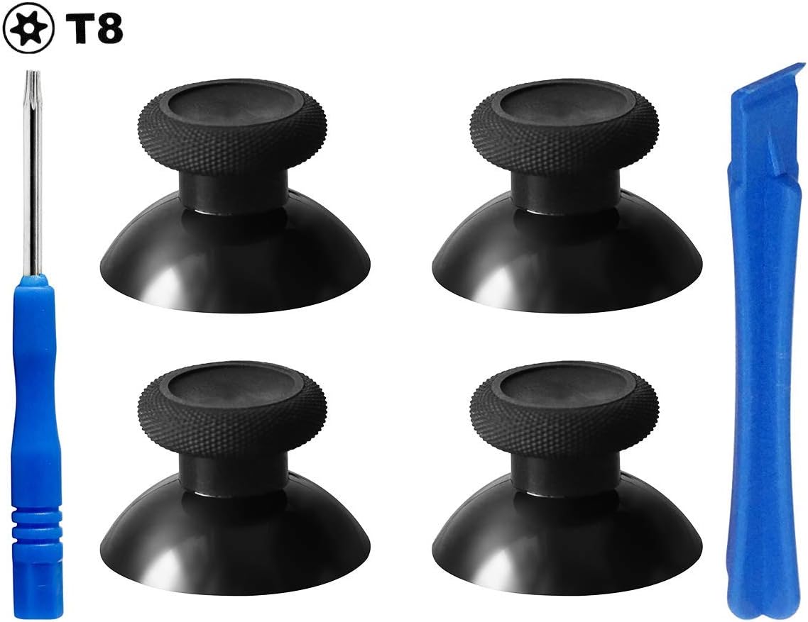 E-MODS GAMING 4X Replacement Analogue Thumbsticks for Xbox One/ PS4 Controllers (Black)