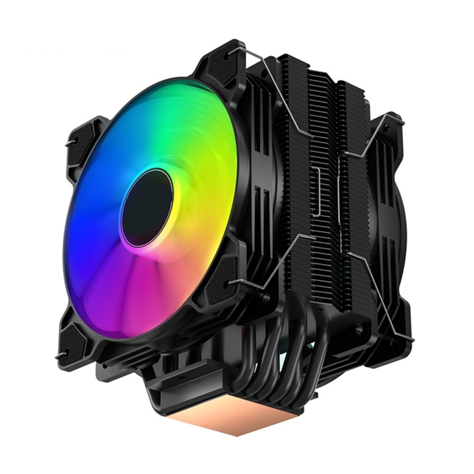 6 rur grzewczych procesora chłodzącego ARGB 120 mm PWM 4 piny PC cichy wentylator 1700 1151 1155 2011 X79 X99 AM4 AM5 chłodzenie procesora (rozmiar RGB 2 wentylatory)