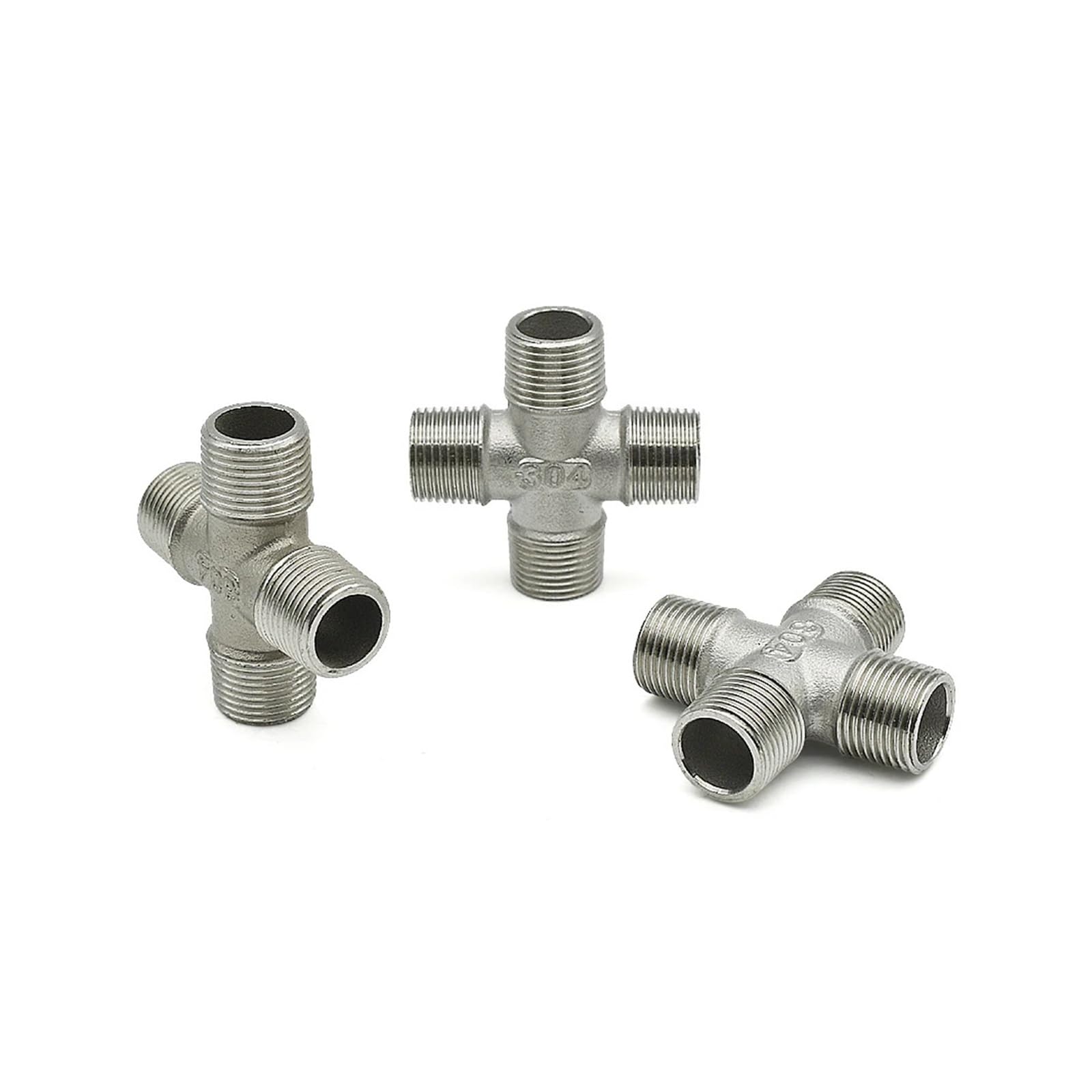 1/4 "3/8" 1/2 "3/4" 1 "1-1/4" 2 "BSP 304 kolano ze stali nierdzewnej 3way 4way gwintowany adapter doczołowy łączniki rurowe(Y Male Tee,1-1/4")