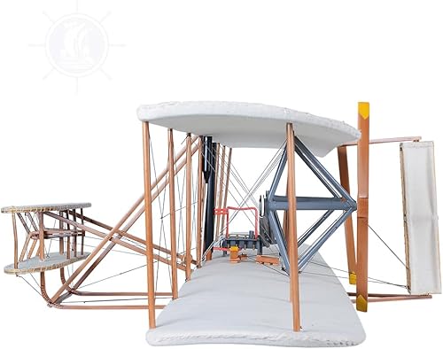 Miniatura 10 de Old Modern Handicrafts 1903 Wright Brother Flyer - Escala 1:10 - Modelo de avión - Modelo de avión de madera de calidad de museo para el hogar y la