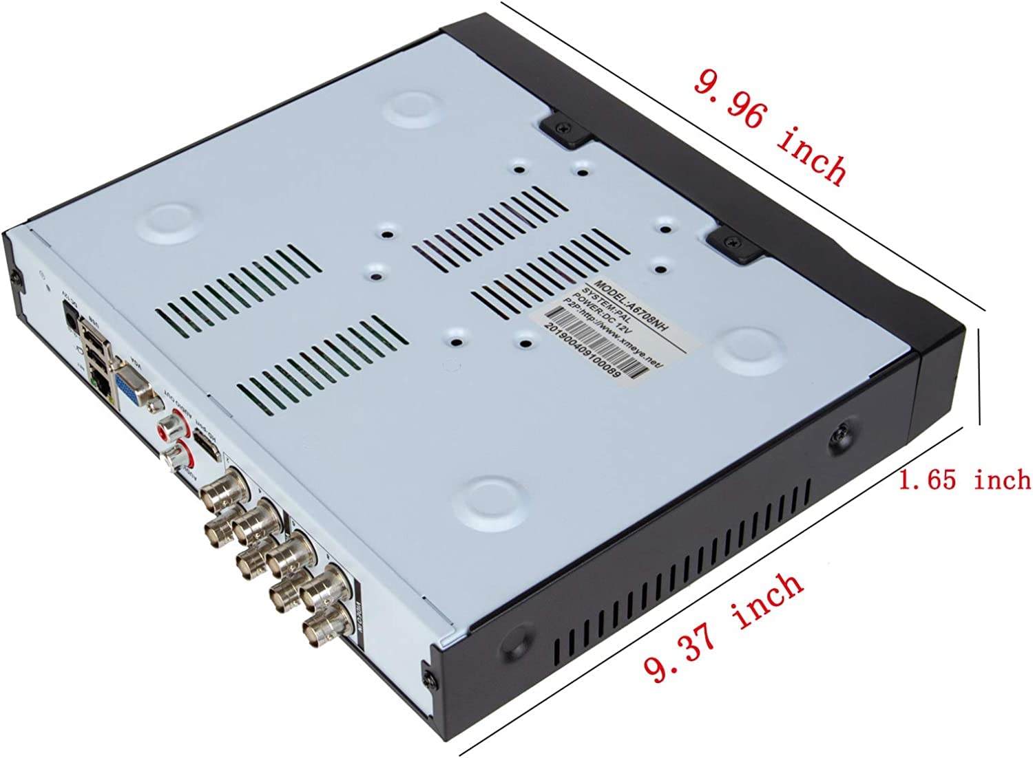 8CH 1080N híbrido 5-en-1 AHD DVR (1080P NVR+1080N AHD+960H analógico+TVI+CVI) autónomo DVR CCTV vigilancia Sistema de Seguridad grabadora de vídeo detección de Movimiento