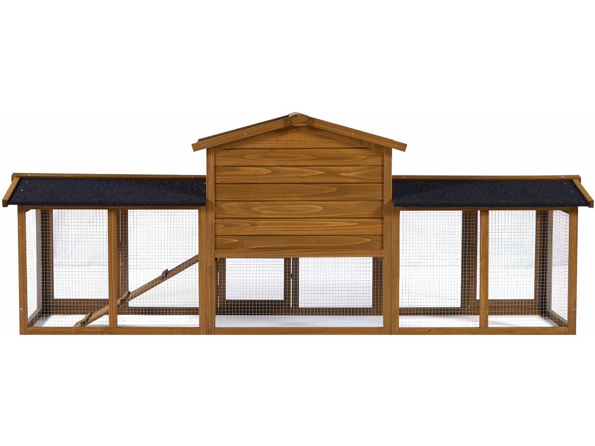 Hasenstall aus Holz Galina 2 Türen- Braun
