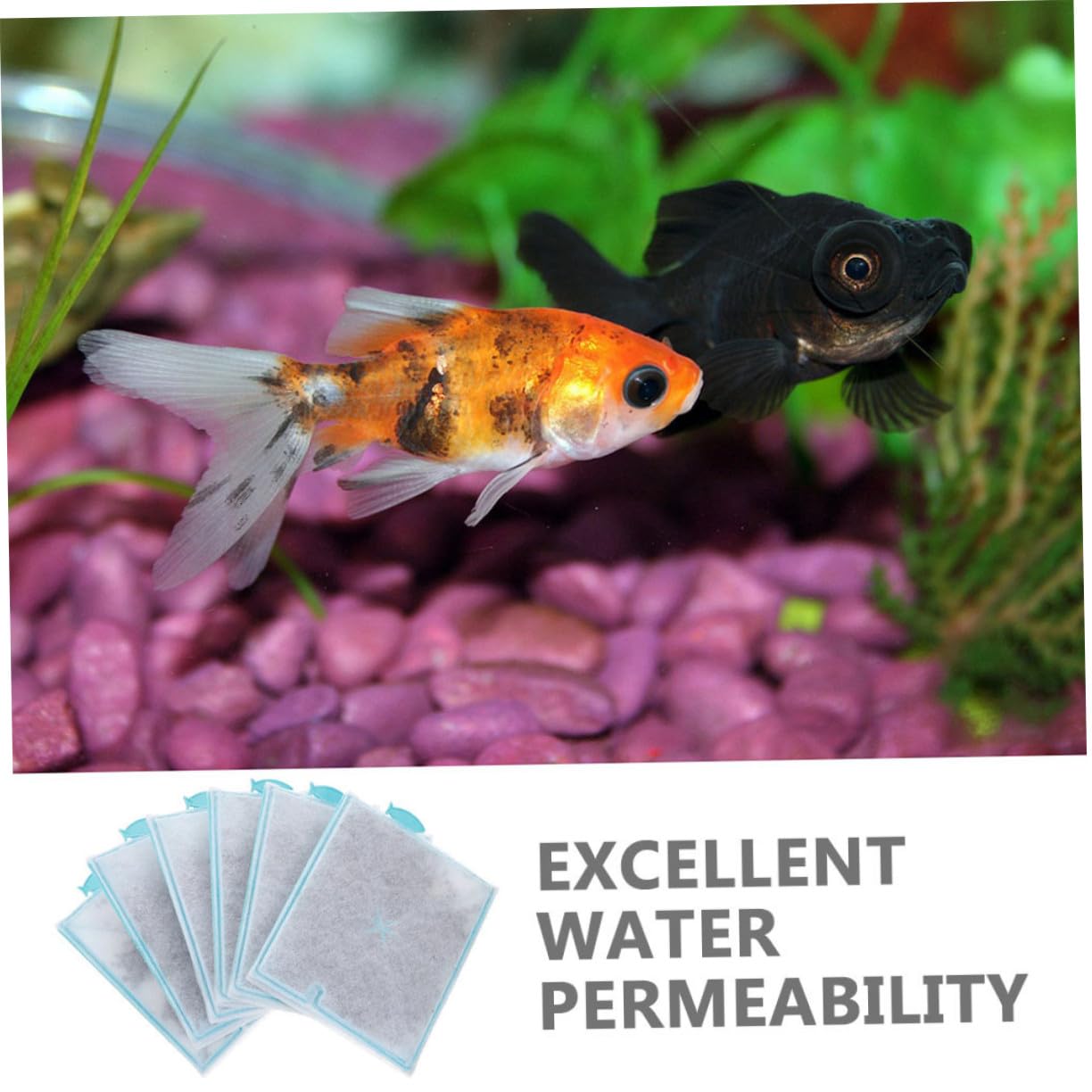 12 Piezas Filtro de Algodón para Acuario Práctico Compatible con Tanques Pequeños Alta Permeabilidad y Filtración Eficaz para Agua y Saludable