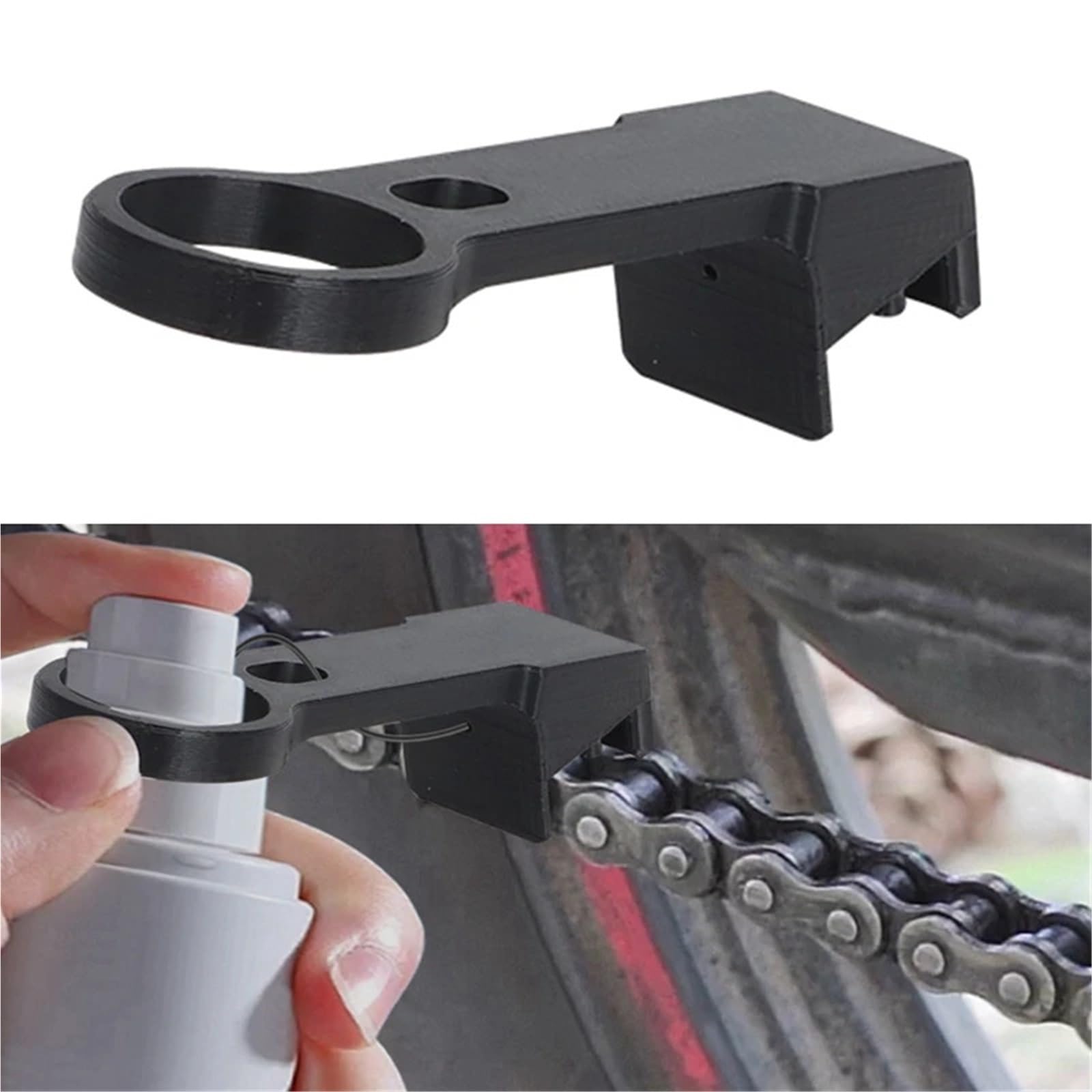 osłona zębatki motocykla Ulepszony do 520 Olejarka do łańcuchów przekładniowych Spray-on Auxiliary ABS Plastic Motorcycle Chain Oiler Tool Kit osłona łańcucha