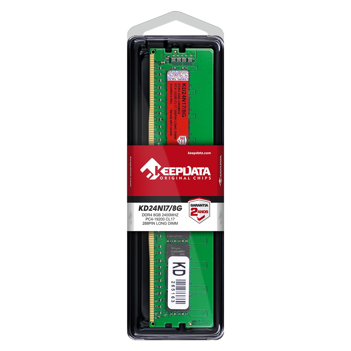 MEMÓRIA RAM PARA DESKTOP DDR4 8GB 2400MHZ KEEPDATA KD24N17/8G