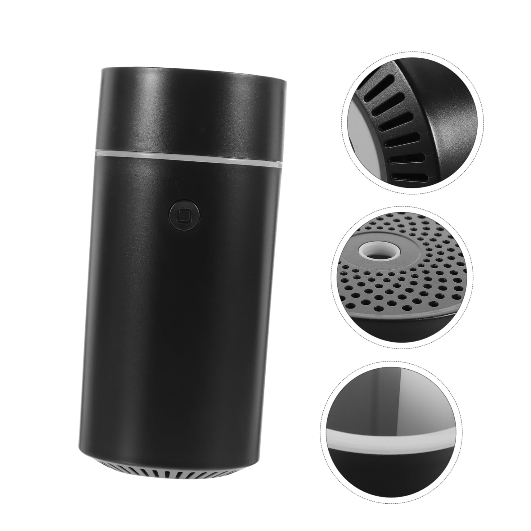 Alipis Diffusore per Auto USB Portatile Nero Umidificatore da 55ml in Abs, per Purificazione Aria e Idratazione Pelle nell Ambiente Interno